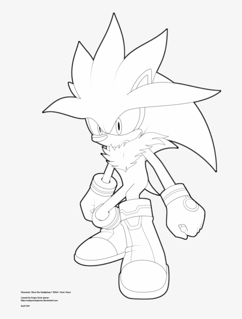 Super Sonic Coloring Pages To Endearing Enchanting Silver The