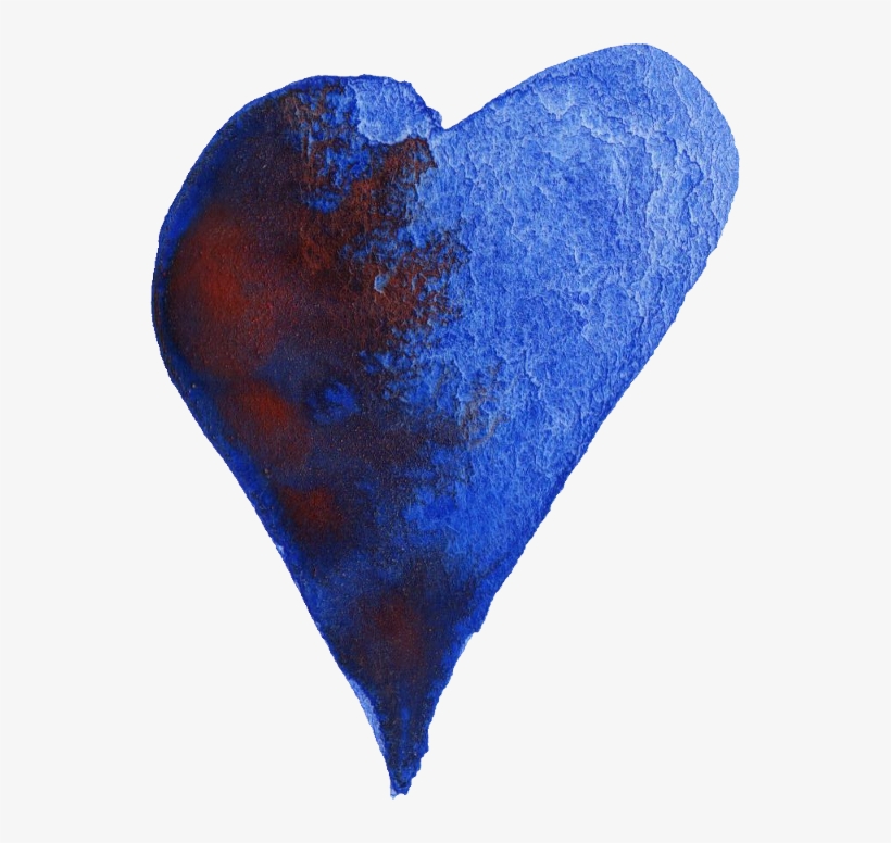 Watercolor Heart Vol Onlygfx Watercolor Blue Heart Png Free