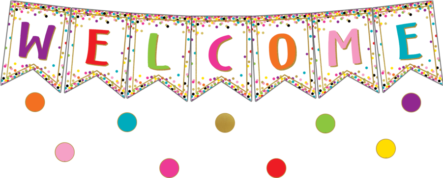 Tcr Confetti Pennants Welcome Bulletin Board Display Teacher