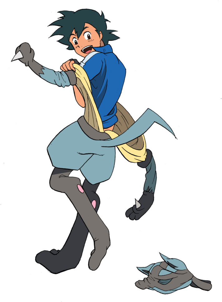 Ash Greninja Transform Lucario Tf Suit Free Transparent Png