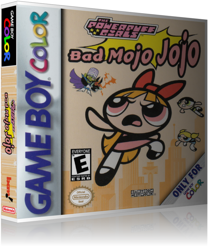 Gameboy Color Power Puff Girls Bad Mojo Jojo Game Cover Game Boy