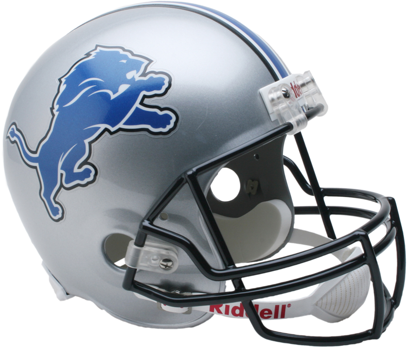 Riddell Deluxe Replica Helmet Nfl Helmets Lions Free Transparent