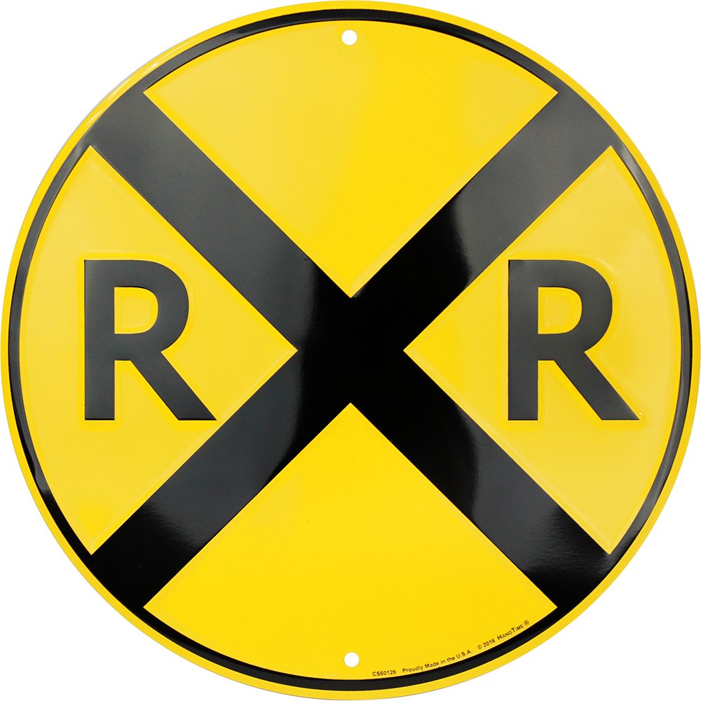 Railroad Crossing Circle Sign Circle Sign Free Transparent Png