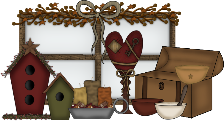 Bird House Clipart Primitive Country Primitive Clip Art Free