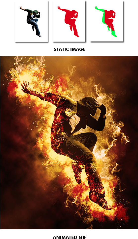 Animated Fire Photoshop Action By Smartestmind Adobe Photoshop