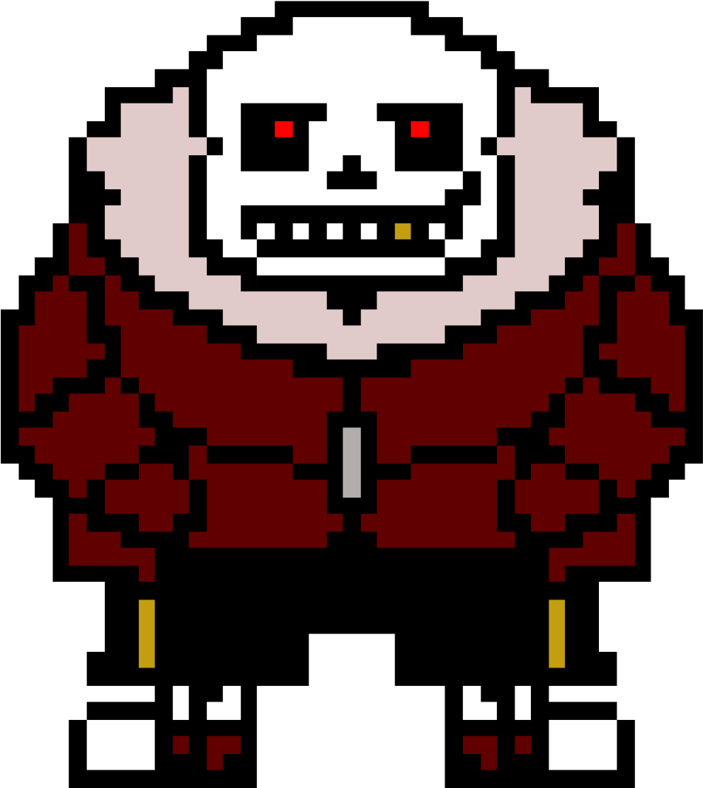 I Made An Underfell Sans Overworld Sprite Fell Sans Pixel Art Free