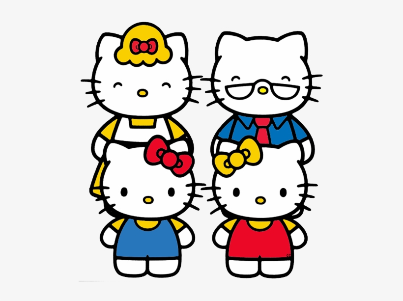 Hello Kitty Clip Art Cartoon Clip Art Hello Kitty Family Coloring Pages Free Transparent Png Download Pngkey