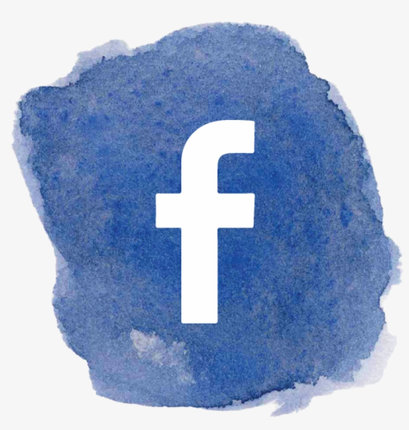 Logo Facebook Facebooklogo Fb F Blue Watercolor Art - Fb Logo Social Media Png, transparent png #4135