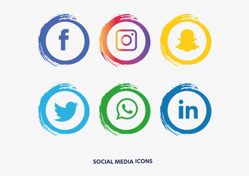 Social Media Icons Set - Facebook Instagram Whatsapp Png ...