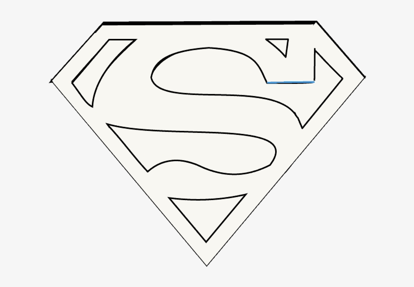 superman logo outline drawing  Clip Art Library