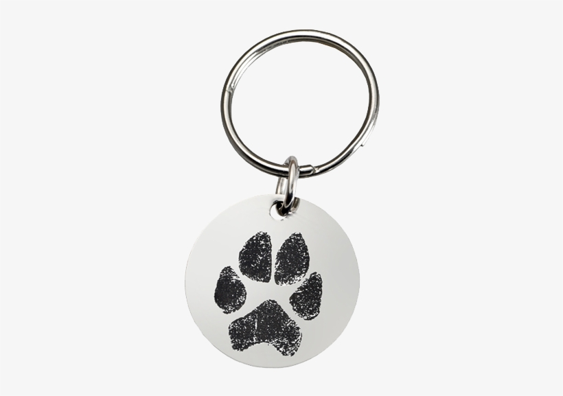 Pet Print Jewelry: Stainless Steel Oval Tag Paw Print, transparent png #1040761