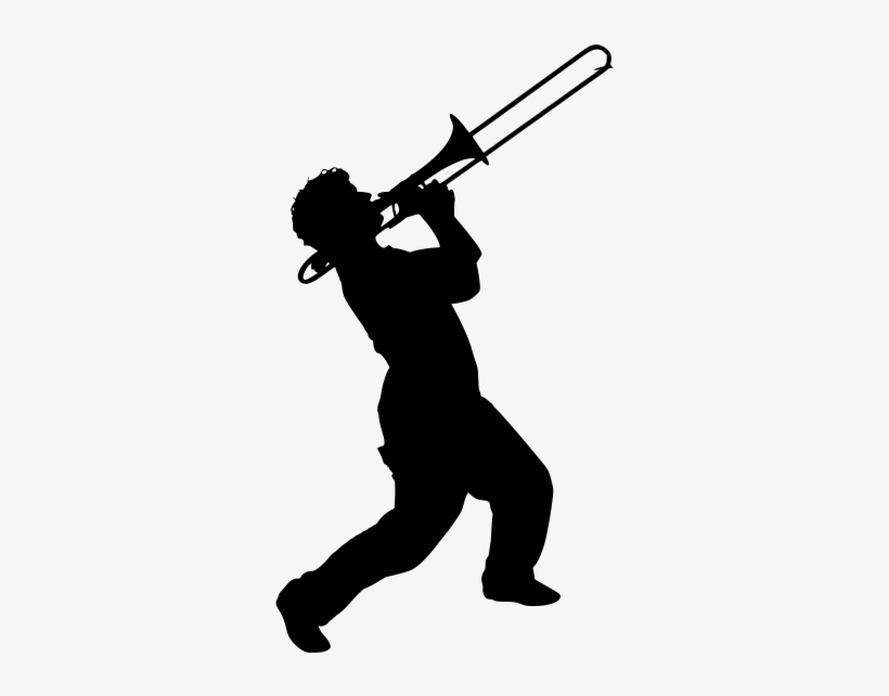 Trombone Silhouette - Free Transparent Png Download - Pngkey