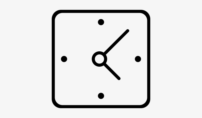 Clock Square Tool Shape Outline Vector Square Shape Objects Outline