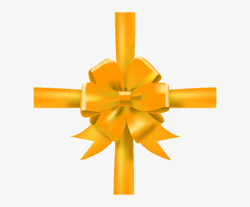 Yellow Bow Ribbon Icon - Vector Graphics - Free Transparent PNG