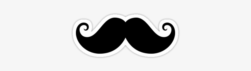 Handlebar Moustache Png - Funny Black Handlebar Mustache Trendy Hipster Wristlet, transparent png #1090496