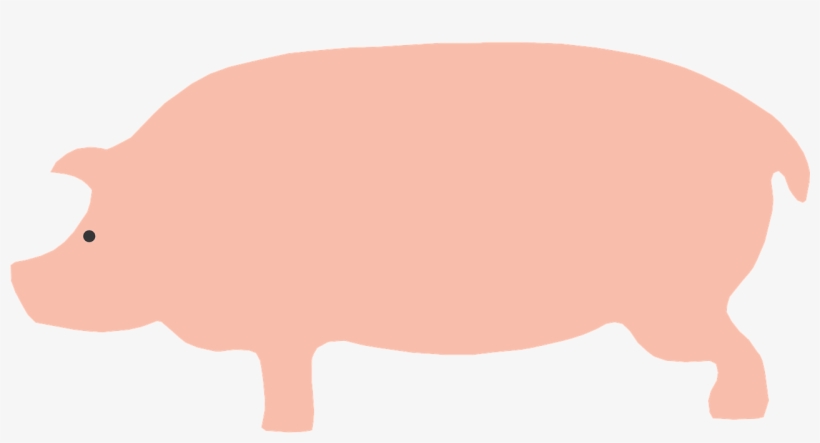 Pigs Drawing Side View - Cartoon Pig Side View, transparent png #1091957