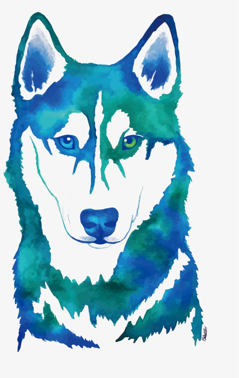 Siberian Husky Watercolor Painting Canidae Cute Husky Wallpaper Iphone Free Transparent Png Download Pngkey