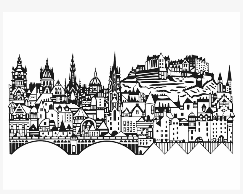 Jerusalem Drawing Cityscape - Edinburgh - Free Transparent PNG Download ...