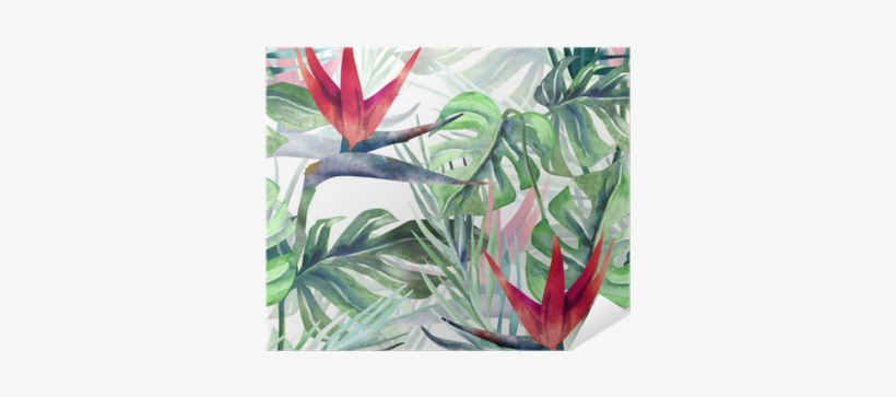 Exotic Plant Seamless Pattern - Watercolor Painting, transparent png #1167580