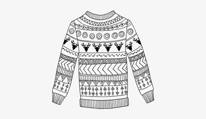 Printed Wool Sweater Coloring Page - Jersey Dibujo - Free Transparent ...