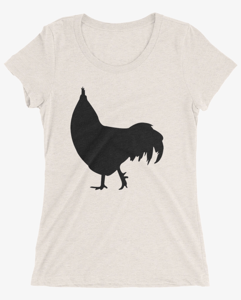 Black Chicken Silhouette For Tshirts Mockup Flat Front - Free ...