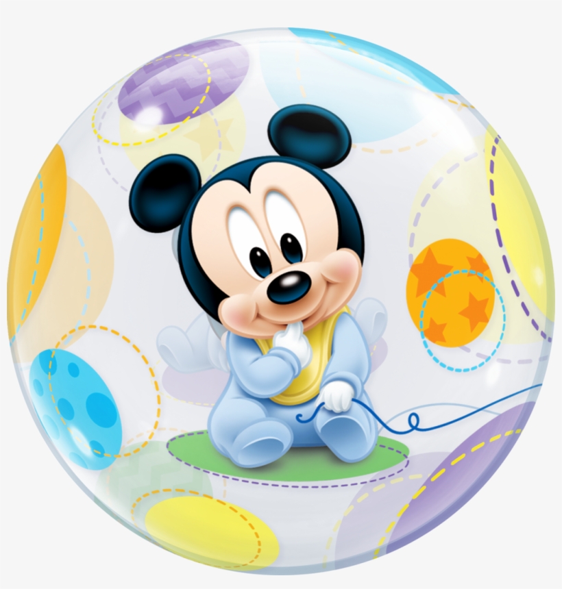 Disney Baby Mickey Mouse Bubble Balloon - Baby Mickey Mouse Balloons, transparent png #1193654