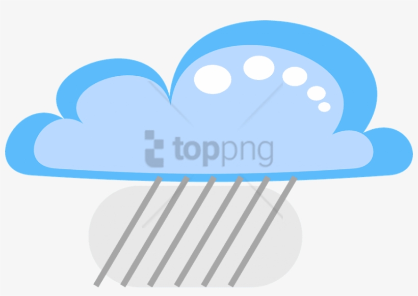 Cloud, Rain, Weather - Rain Cloud Cartoon Vector, transparent png #1198408
