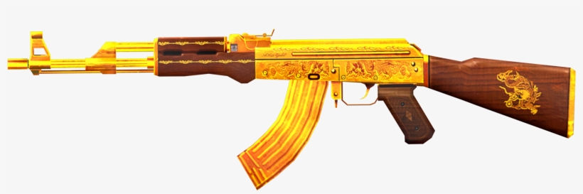 Golden Ak47 Png Jpg Stock - Golden Ak 47 Png - Free Transparent Png 