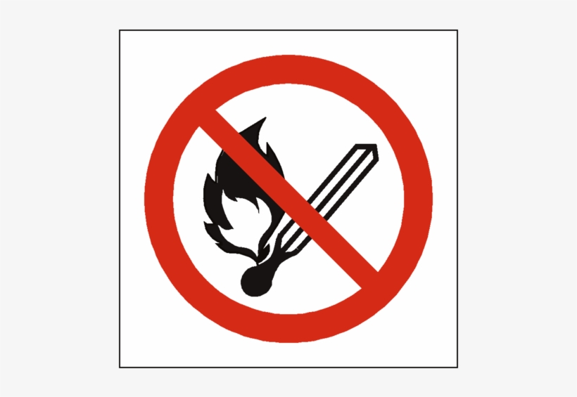 No Open Flame Symbol Sign - No Open Flames Sign, transparent png #1209260