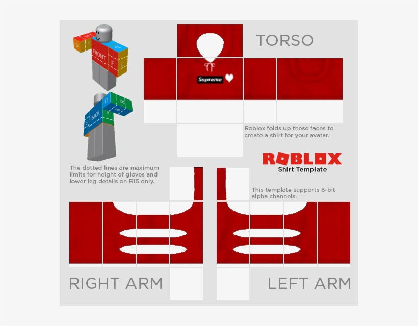 Roblox Template Png - Roblox Shirt Template 2018 - Free Transparent PNG ...