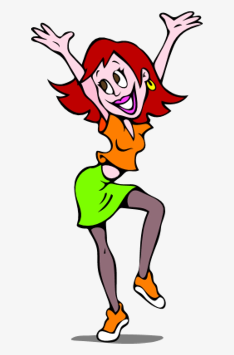 excited woman clipart
