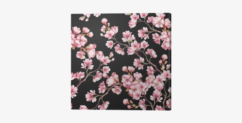Seamless Pattern With Cherry Blossoms - Cherry Blossom, transparent png #136671