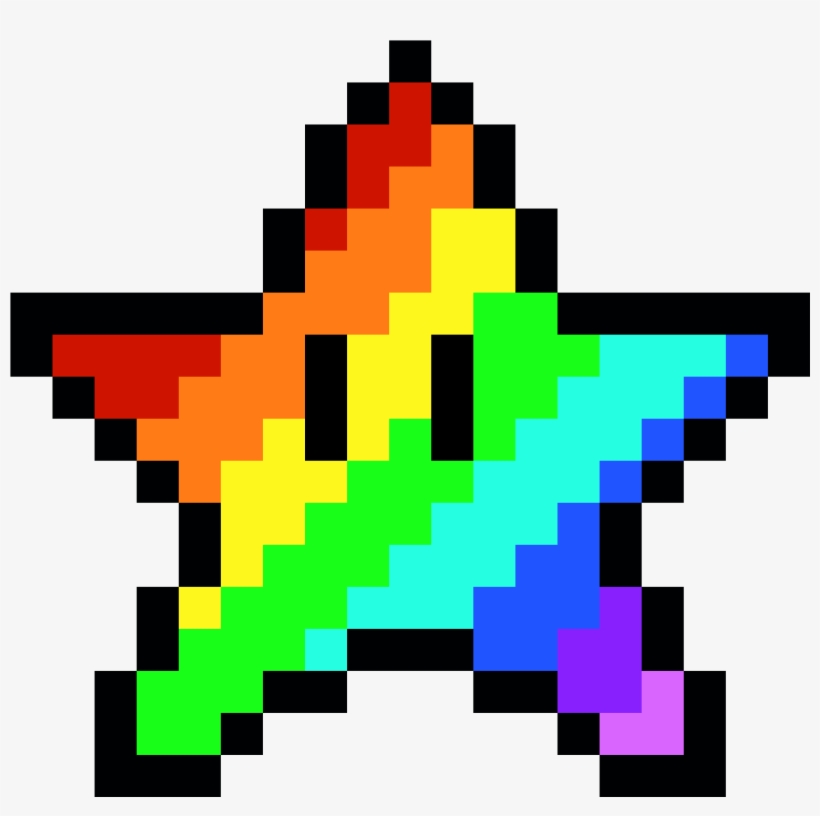 Mario Star Transparent Image Mario Bros Pixel Art Free Transparent Png Download Pngkey