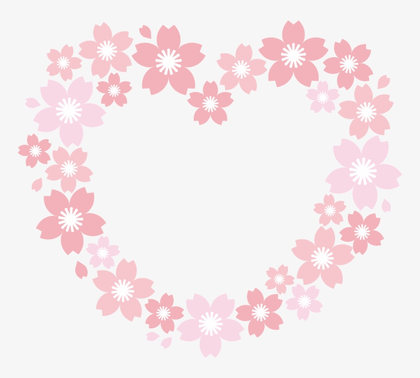 Image Royalty Free Download Flower Pink Floral Decoration - 春(1) デコレーションシール (w285×h285mm) No.6804(受注生産), transparent png #1398036