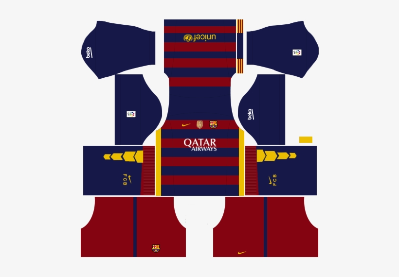 Kit Barcelona Dls16 Uniforme Casa 15 Dream League Soccer 2018 Kits