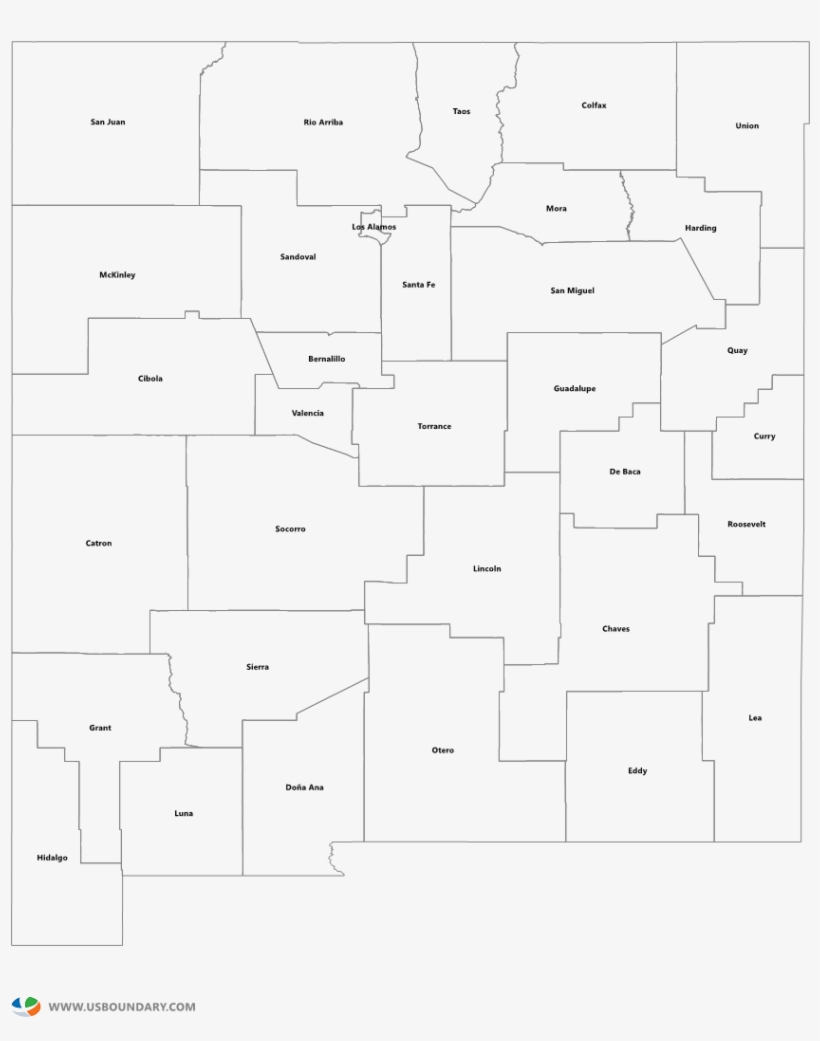 New Mexico Counties Outline Map - Diagram - Free Transparent PNG ...