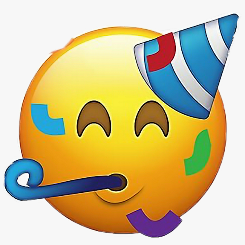 Ios12 Party Emoji Emojis Face Happy Partytime Partyhat - Party Face ...