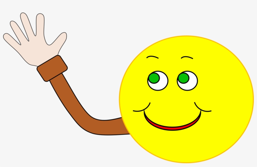Wave Smiley Emoticon Computer Icons Hand-waving - Sad Waving Goodbye Cartoon, transparent png #1485118