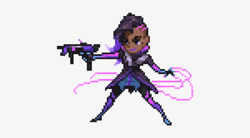 The Set Up For This Game Is Very Specific - Overwatch Pixel Sprays Sombra, transparent png #1490485