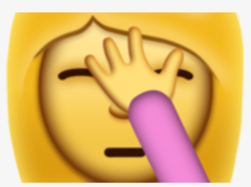 Iphone Facepalm Emoji Arrives Just In Time For U - Smiley Hand Vor Kopf, transparent png #1498060
