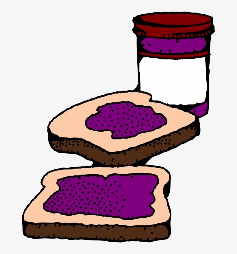 Color Peanut Butter And Jelly Sandwiches Jelly Clipart Free