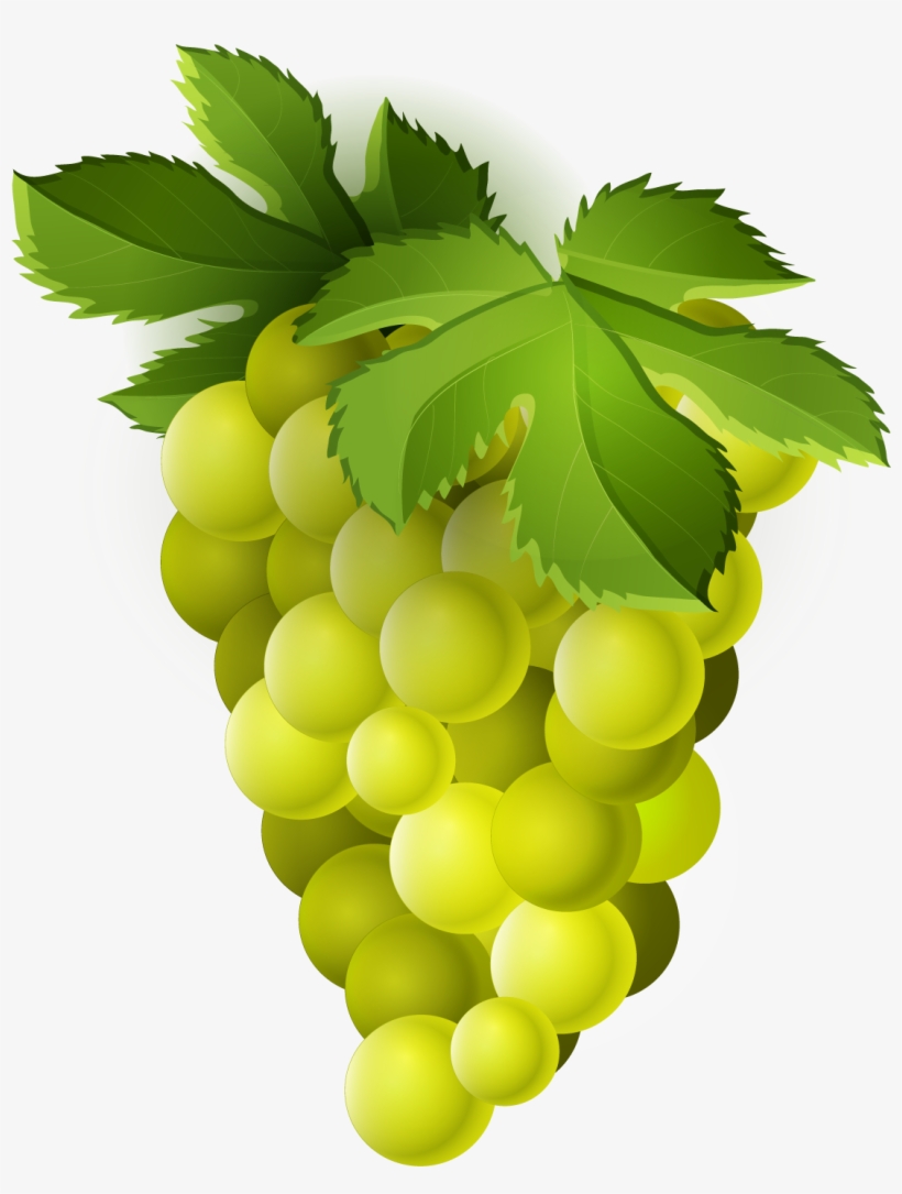 Grape Png Trans - Green Grapes Fruit Clipart Png, transparent png #1519287