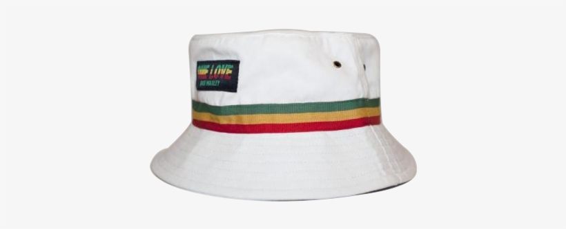 Solid White Bucket Hat - Bob Marley One Love Rasta Stripe Bucket Hat ...