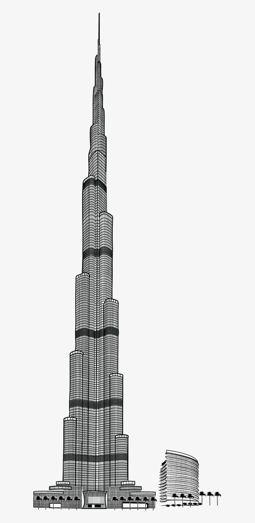 The Burj Khalifa | How To Draw Burj Khalifa Step By Step | Burj Khalifa,  Dubai - YouTube