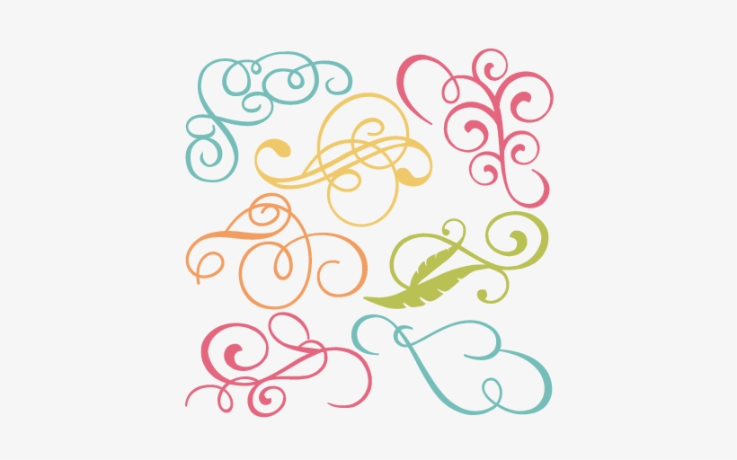 Flourishes Svg Cut Files Flourish Svg Files Free Svgs - Free Flower Svg ...