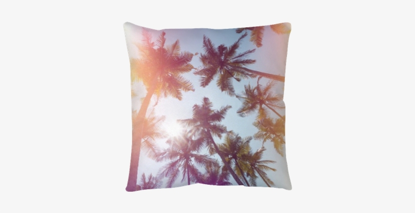 Palms Trees On A Beach Vintage Stylized With Film Light - Film - Free 