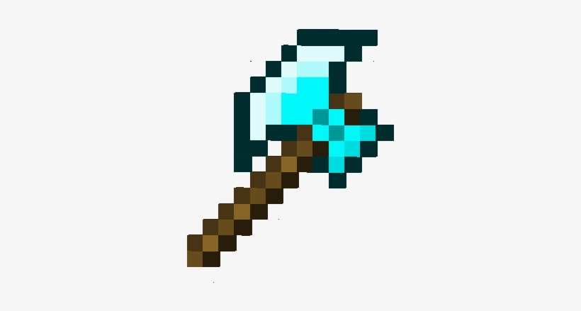 Diamond Axe - Minecraft Tools - Diamond Axe By Thinkgeek - Free Transparent  PNG Download - PNGkey