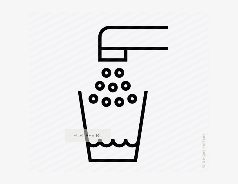 Vector Icon Of Glass Filling Up With Tap Water - Water Filling Icon, transparent png #1549017