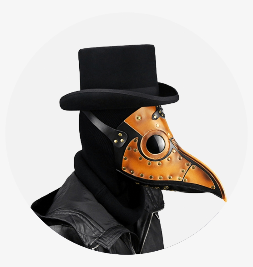 Plague Doctor Faux Leather Mask Unisex Steam Punk Plague Bird Doctor Nose Cosplay Fancy Free Transparent Png Download Pngkey - roblox plague doctor mask hat