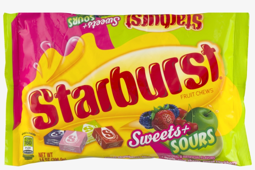 Starburst Sweets And Sours Fruit Chews Candy 14 Oz Starburst Favereds Free Transparent Png Download Pngkey